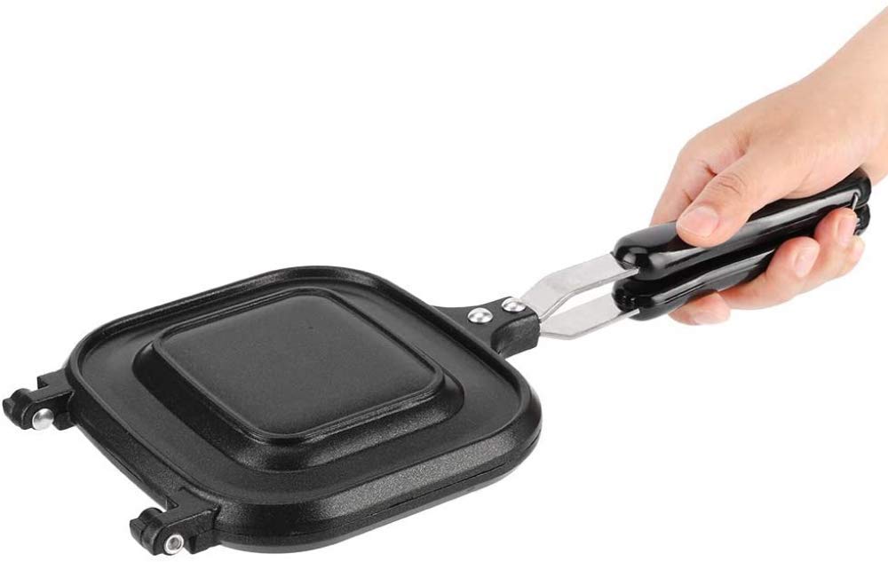 Padella Multifunzione bifacciale per Uso Domestico Tostapane per panini Macchina per la Colazione Padella Antiaderente per cucine domestiche Fornelli a Gas