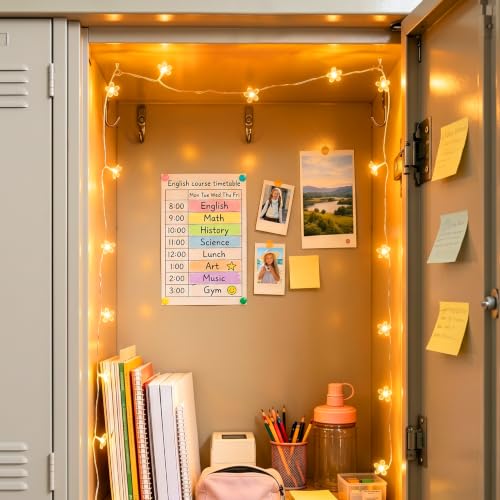Biggun 9.8ft Locker Decor String Lights for Girls Back to School Supplies