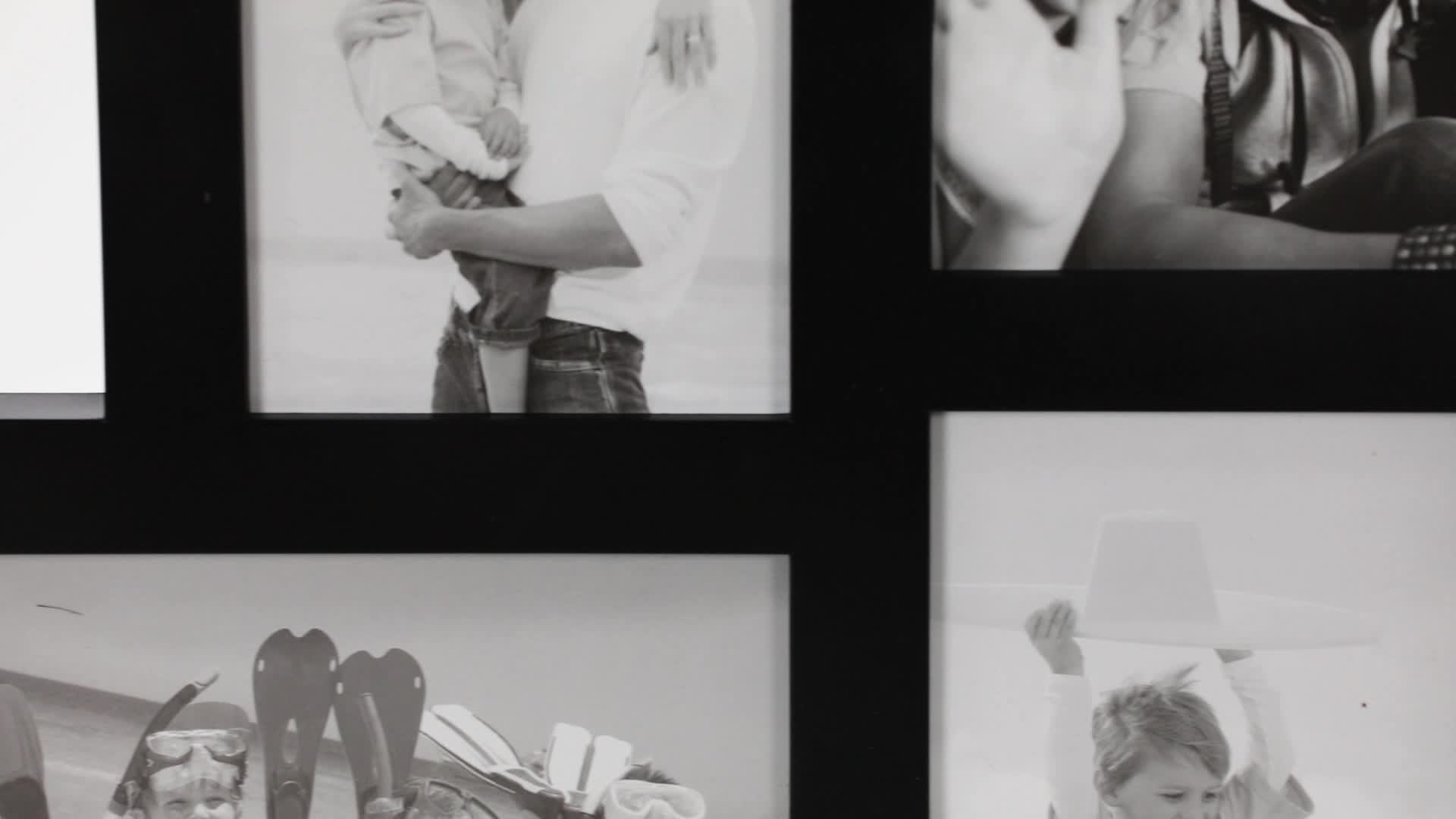 Relaxdays Bilderrahmen Collage, Bildergalerie 14 Bilder, Fotorahmen zum Aufhängen, mehrere Fotos, HxB: 118x36 cm, silber – Bild 8