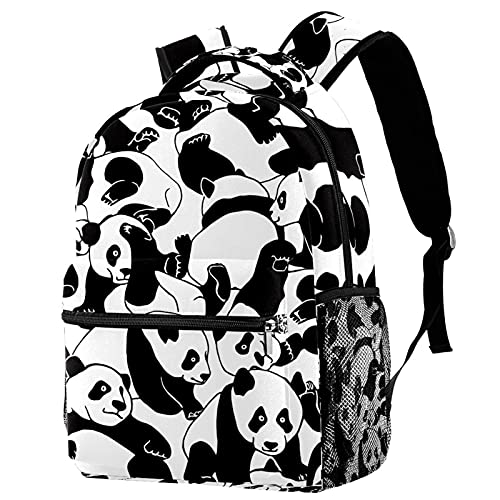 Sac à dos de voyage panda confortable et robuste pour l'école et le sport