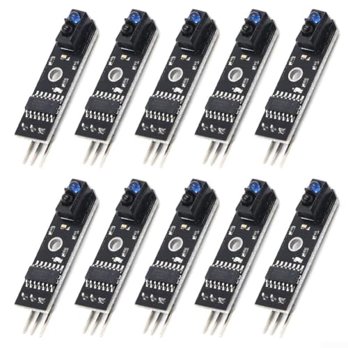 TCRT5000 Sensormodule Set, 10 Infrarot-Tracking-Sensoren für Linienverfolgung und effektive Hinderniserkennung in Projekten
