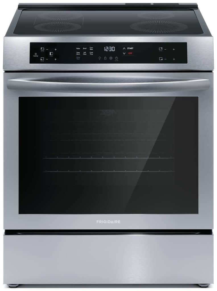 Photo 1 of Frigidaire 30 in 5.3 cu.ft. 4-Burner Element Slide-in Front Control Self-Cleaning Induction Range w/Convection in Stainless Steel