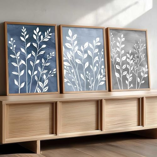 Image of kotart Floral Art Home Decoration for Wall Decor | Aesthetic Paintings With Frame For Living Room Bed Room Hotel Wall Decor Digital Reprint Set of 3 (14x20 Inch)