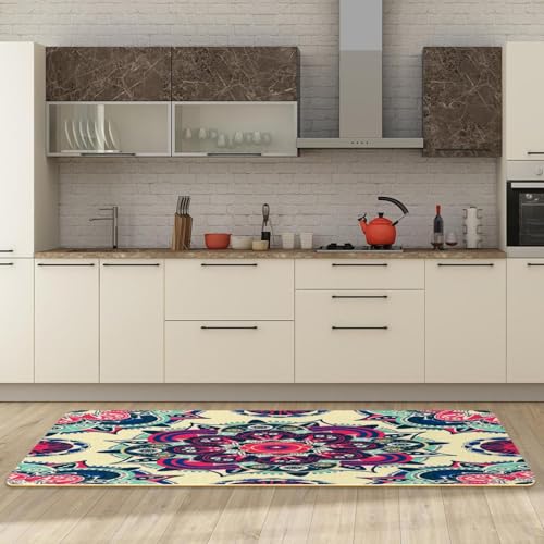 Alfombrillas de cocina geometricas lavables pack de 2 alfombras para pasillo absorbentes 3