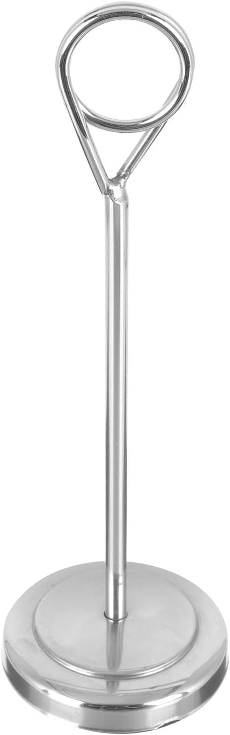 Stainless Steel Ring Table Holder 6-inch Silver Dining Table Cards Stand Menu Display Rack for Restaurant Buffet Place Card Holder
