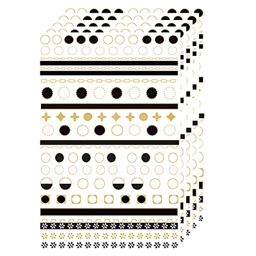 5 Sheets Luxury Designer 3D Nail Art Stickers Nail Art Supplies Self-Adhesive Sticker English Letters Nail Designs Gold Nail Decals for Women Kids Girls Manicure Nail Decorations