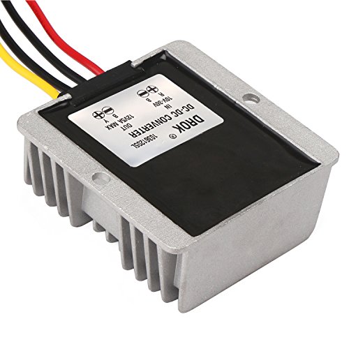 Drok Waterproof 60W Automatic Step Up Down Voltage Regulator Stabilizer 10V-36V To 12V 5A Buck Boost Power Converter 12V Volts Regulator For Fan Motor #TOP4