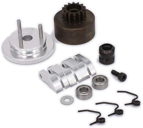 Juego de montaje de rodamientos de zapatas de embrague 14T para volante de engranaje, tuerca de motor para 18 RC Hobby Modelo Nitro Car HPI HSP