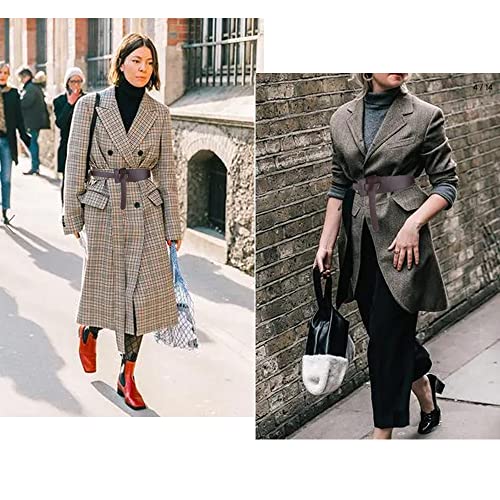 Women's Leather Belt Dress Belt for Jeans Jumpsuit Coat Fashion Tie a Knot Genuine Leather Waist Belt4