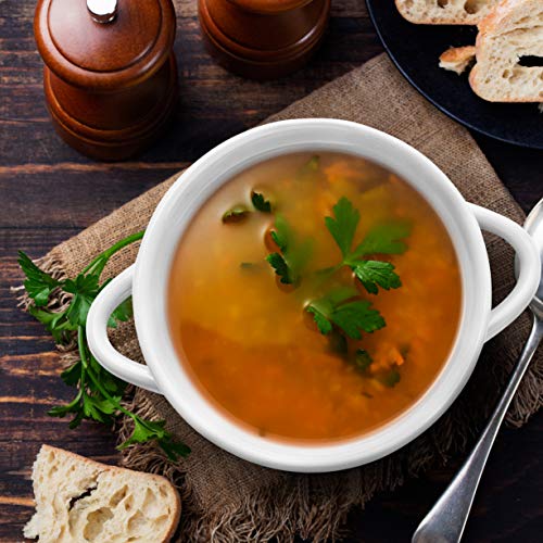 KooK Soup Bowls, French Onion Crocks, Oven Safe Dishware, Mugs, Ceramic Set, Dishwasher, Microwave, Set of 4, 18 oz (White) - Image 3