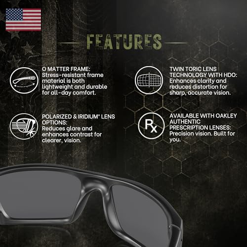 Image of Oakley Standard Issue SI FUEL CELL USA FLAG Collection Military Grade Sunglasses With Official Eyewear Kit