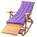 Chaise Longue en Bambou Pliable Portable Sieste Adulte avec Repose-Pieds rétractable pour terrasse