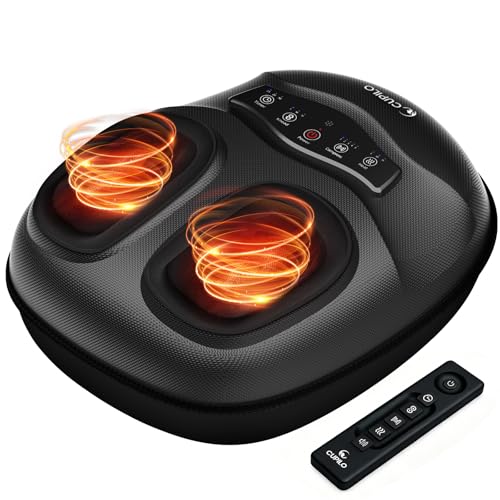 Image of CuPiLo FSA Eligible HSA Foot Massager with Heat [Remote Control], Shiatsu Foot Massager Machine with 5 Compression Levels, Electric Feet Massager for Foot Pain Relief, Gift for Women Men