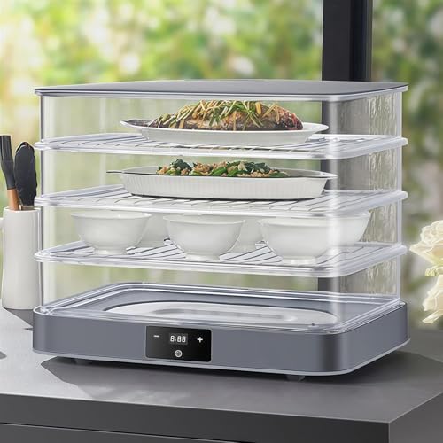 XueFulxion Fermentadora eléctrica de Masa - Caja de fermentación de Pan de 40 l para,con Ajustes Personalizables,Control De Humedad Y Temperatura,Estantes Extraíbles,Ideal para Hogares Y Pastelerías