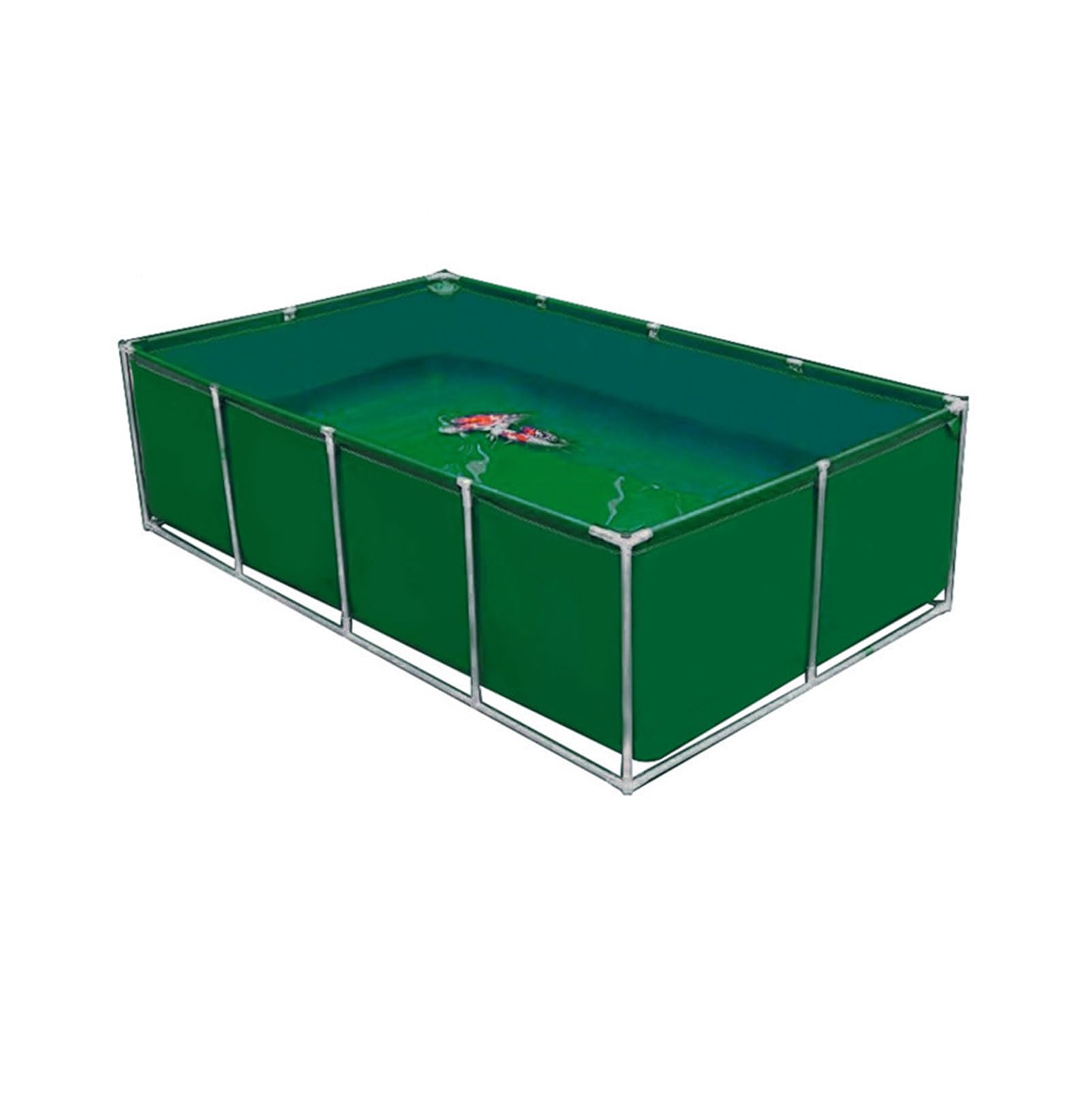 Large Framed Rectangular Swimming Pool, Above Ground Steel Frame Outdoor Garden Pool for Families & Kids, Easy Assembly, Durable Metal Frame, Includes Repair Patch