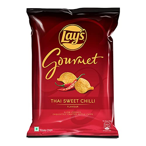 Image of Lay's Gourmet Kettle Chips 55g, Thai Sweet Chilli flavour, Premium Slow-Cooked Potato Chips, Chips and Snacks