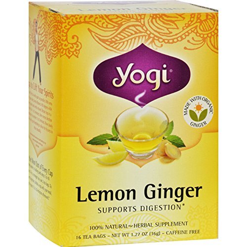Yogi Lemon Ginger, Herbal Tea Supplement, 16Count Tea