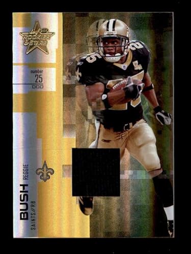 REGGIE BUSH 2007 LEAF ROOKIES & STARS GOLD GAME USED JERSEY 107/250 BF4685