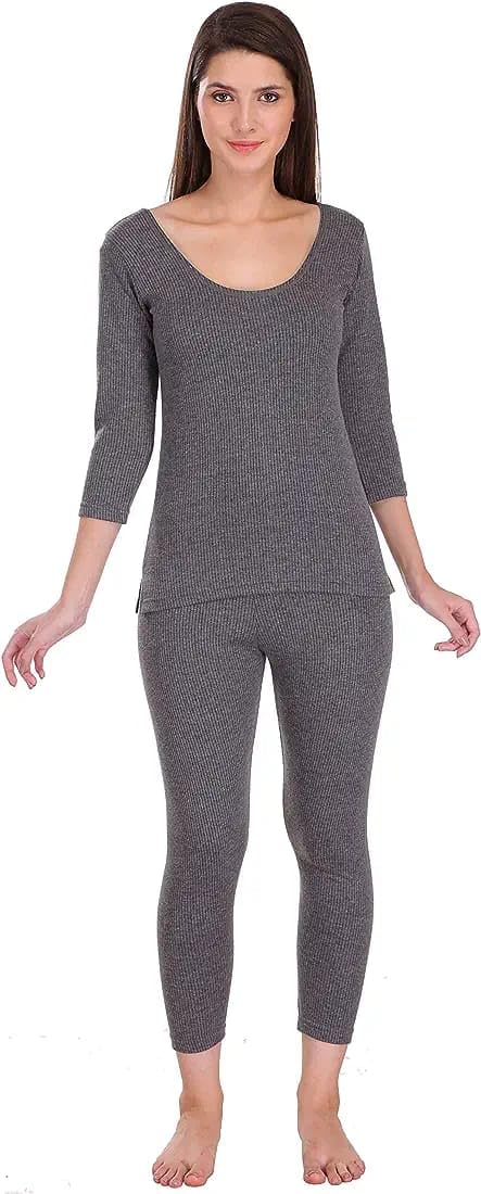 Women's Winter Wear Warm Thermal Top and Lower Set-image-31