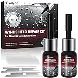 HSAND Windshield Repair Kit, 2025 Latest DIY Car Windshield Crack Repair Kit, 5Min Quick-Glass Repair Liquid, 2 Bottles Nano Glass Repair Liquid, Long-Lasting，Fix Chips, Bullseye & Star Cracks