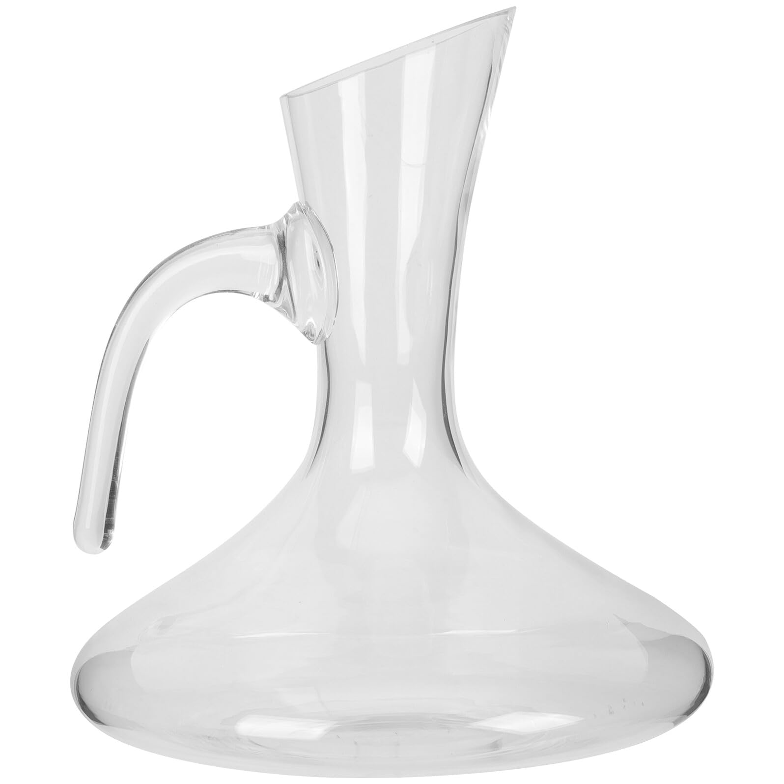 Decantador de Vino de Cristal 750 Ml Asa Diseño Simple Vidrio Transparente para Servir Vino Tinto en Hogar y Reuniones Sociales