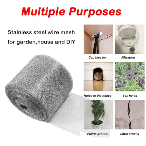 wire mesh for mice control 5 in x 30fthole fill fabric weep holes covers upgraded stainless steel wire mesh roll flexible stretchy mesh fabric for garden house and diy rodent barrier