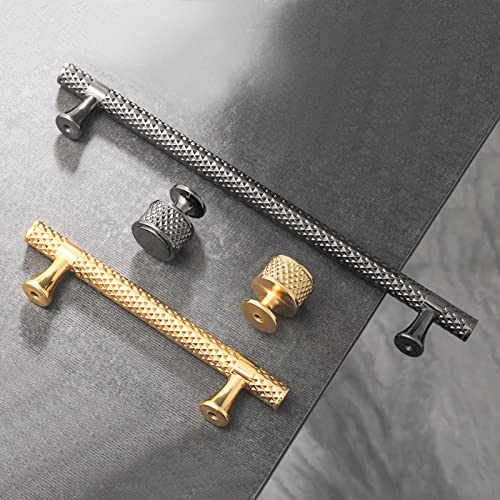 YNDD 6 Pack Cupboard Handles 96mm Hole Centres, Modern Gray Kitchen Door Handles - Image 2