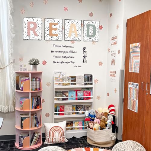 plkmn classroom decor boho classroom must haves homeschool decor set of 4 reading nook read signs for library kindergarten 8x10 unframed
