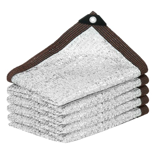 Aluminum Shade Cloth 10x10’, 80% Reflective Tarp Aluminum...