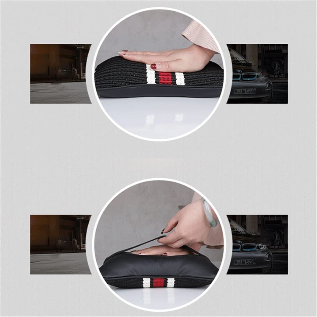 Poggiatesta per Auto Cuscino per Collo Seggiolino per Auto Supporto per Collo Anteriore è Realizzato in Materiale di Seta di Ghiaccio Pelle (Color : Brown)