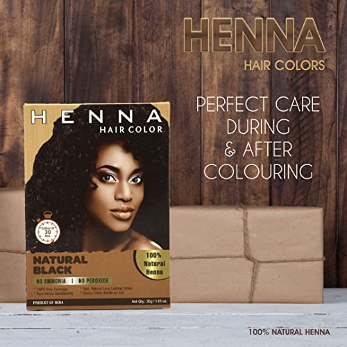 Henna Hair Color 30 Minute Enriched With Herbs Semi Permanent Powder - Harsh Chemical Free Black Hair Dye For Men And Women thumb #5