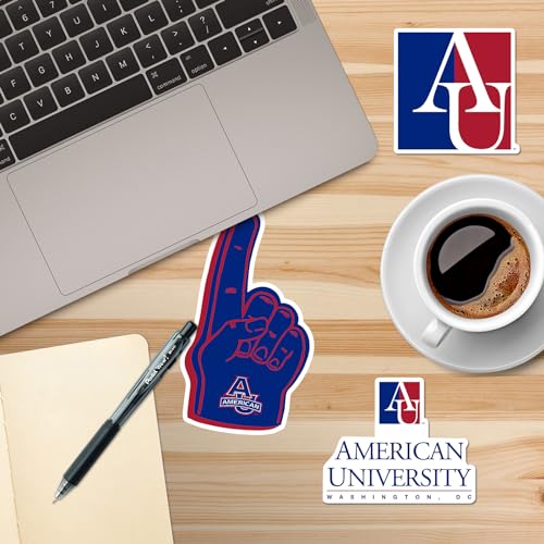 Image of American University 10ct Vinyl Large Deluxe Stickers Variety Pack - Laptop, Water Bottle, Scrapbooking, Tablet, Skateboard, Indoor /Outdoor - Set of 10
