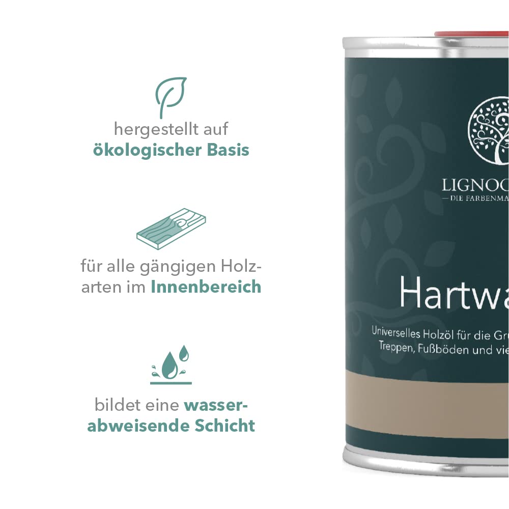 Lignocolor Hartwachsöl Holzöl für den Innenbereich (1 L, Weiss)