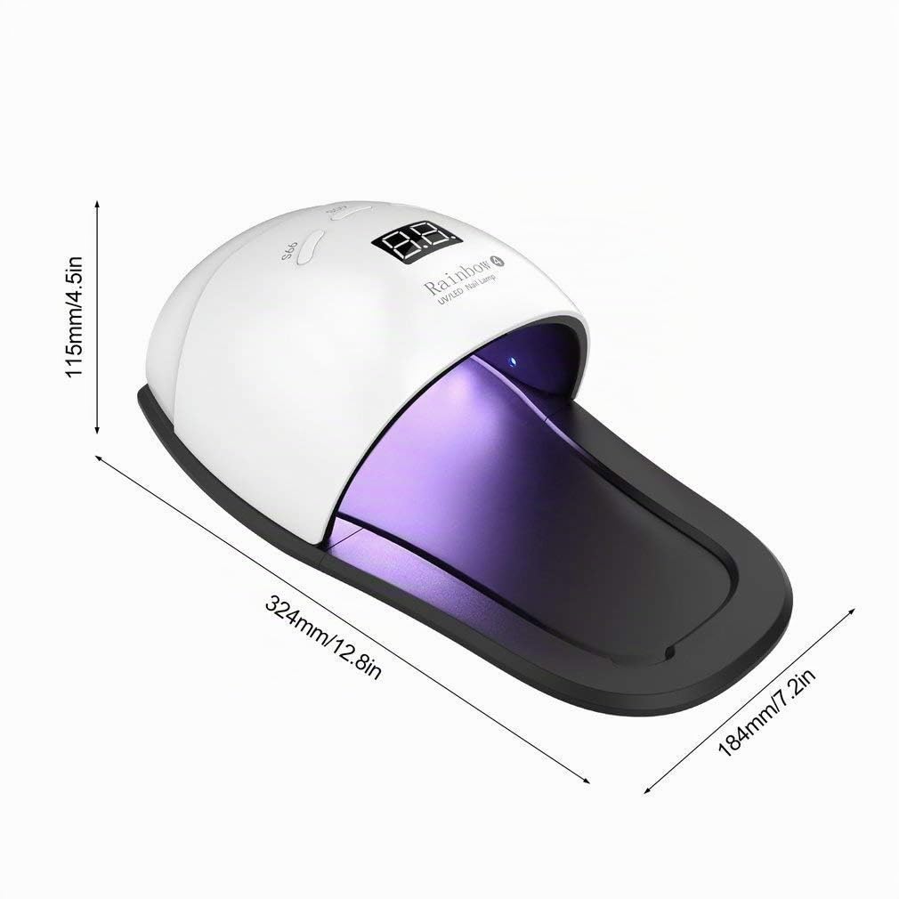 Ruihua 48W UV/LED Lampada per Unghie Macchina 2in1 Asciuga Unghie Nuova Versione per la Cura di Unghie e Unghie, Cura Rapida Professionale delle Unghie a LED (Spina Britannica)
