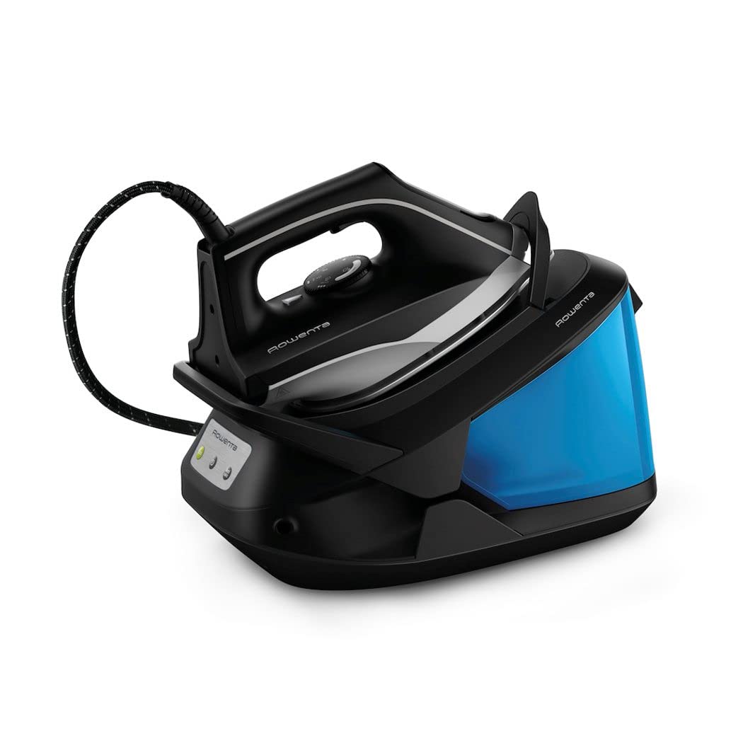 Rowenta Centro de Planchado Turbosteam VR8320 – Potencia 2600 W, vapor 120 g/min, golpe 350 g/min, 6.5 bares, modo Eco, suela MicroSteam400 láser, depósito extraíble 1,7 L (Reacondicionado)