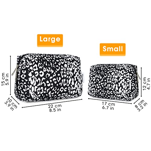 image for Narwey Cute Cheetah Makeup Bag Travel Cosmetic Bag Organizer Toiletry 