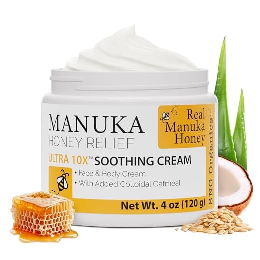 Manuka Honey Eczema Cream - Moisturizing Lotion Treatment for Relief - Itchy, Dry Skin Healing Ointment - Skin-Soothing Moisturizer For Kids, Adults, Baby Ultra Strength Honey Creme Eczema, Psoriasis
