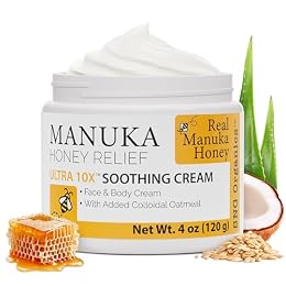 Super Natural Goods Manuka Honey Cream (4oz) – Hydrating Lotion for All Skin Types Suitable for Kids and Adults | Moisturizing Body Cream with Real Manuka Honey Aloe Vera Juice and Cocoa Butter