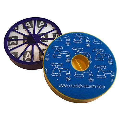 Crucial Vacuum Replacement Vacuum Filter Kit â€“ Compatible with Dyson Part # 90142-02, 921623-01, 901420-01, 904979-02, 905401-01 â€“ Fits Dyson Vacuum Model DC14, DC-14 â€“ (1 Post & 1 Pre Filter)