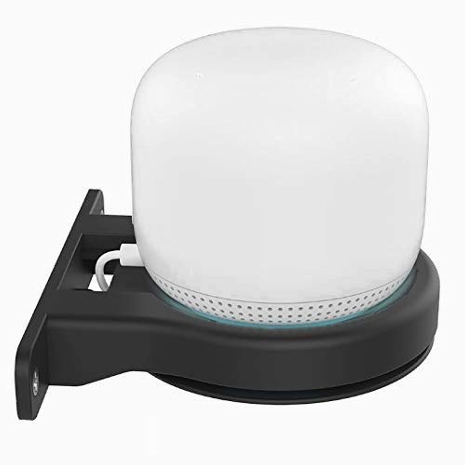 AHASTYLEWall Mount ABS Bracket Holder Shelf for Google Nest Wifi Router - Black