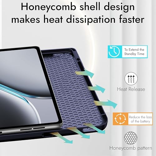 Image of TGK Trifold Cover for OnePlus Pad 2 12.1 inch Tablet Case with Pencil Holder (Royal Blue)