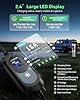 Evjuicion Chargeur Voiture Electrique 6 Mètre [3.68KW | 8-16A | 0-12H | IP65] EV Chargeur Type 2 avec Support Mural, Écran numérique, Portabilité Cable Recharge Voiture Électrique Type 2 avec Sac