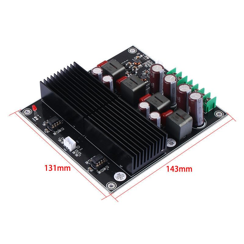 VIDOO HIFI Dwurdzeniowa Płyta Wzmacniacza Stereo TPA3255 2-Kanałowy 600W+600W Klasy D Cyfrowy Power Amp DC 19-50V 0.006% THD 20Hz-30KHz Różne Wejścia