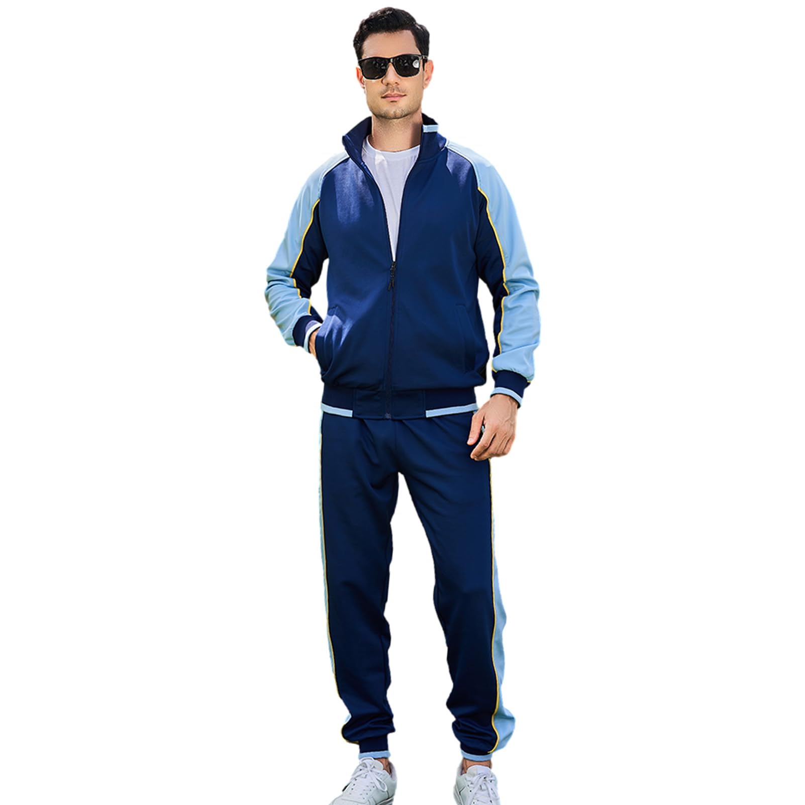 amropi Survêtement Homme Ensemble Veste Sweat et Pantalon Jogging Combinaison de Sport
