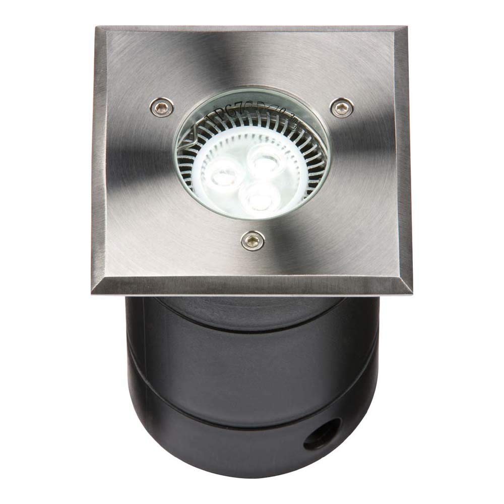 Knightsbridge WSGULED Square Stainless Steel Walkover/Driveover Light, 230 V, IP67