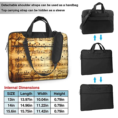 Bolso para portátil con estampado de notas musicales miniatura 3