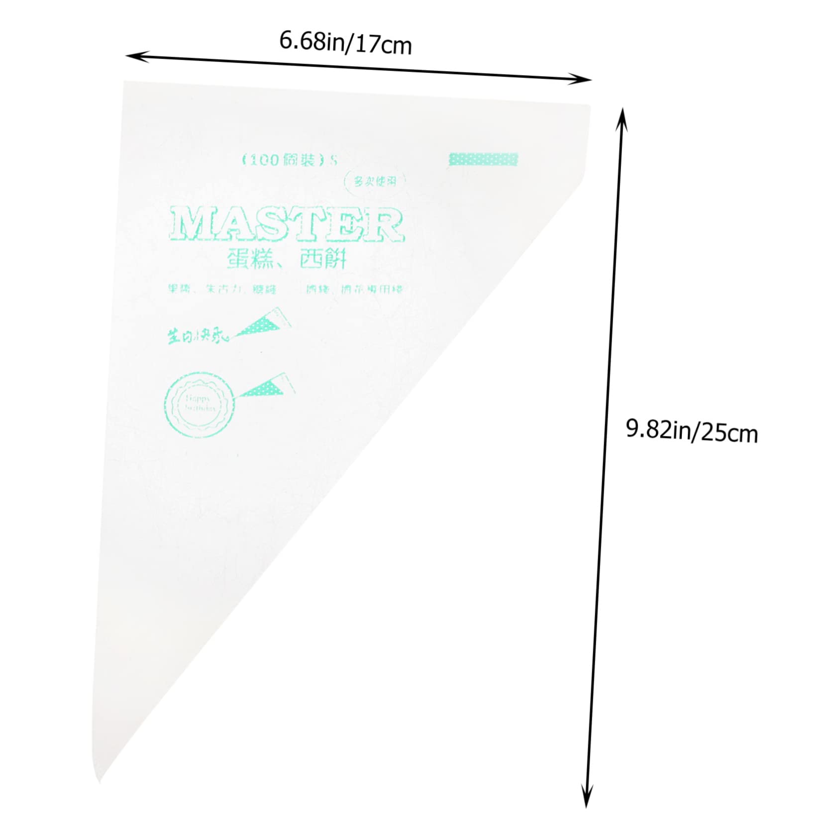 Mikinona Strong Piping Bag Set 200pcs Cake Piping Bags Food-grade Plastic Easy to Adjust Opening for Smooth Decorating