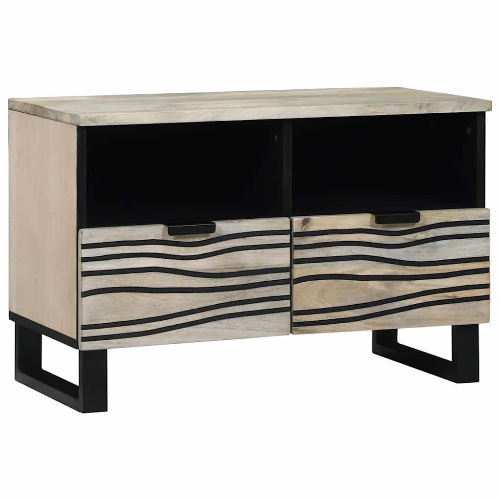 TV-Einheit mit Schubladen, Weiß, 70x33x46 cm, Holzwerkstoff, modern, für Wohnzimmer, Schlafzimmer, Media Center, platzsparend