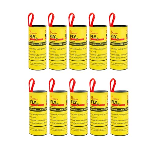 Namvo 10 pièces pièges à Mouches, Tueur de Mouches Non Toxique de qualité supérieure pour Mouches des Fruits, Rouleaux de piège à Mouches, moustiques et Mites, Bandes de piège à Mouches pour Une