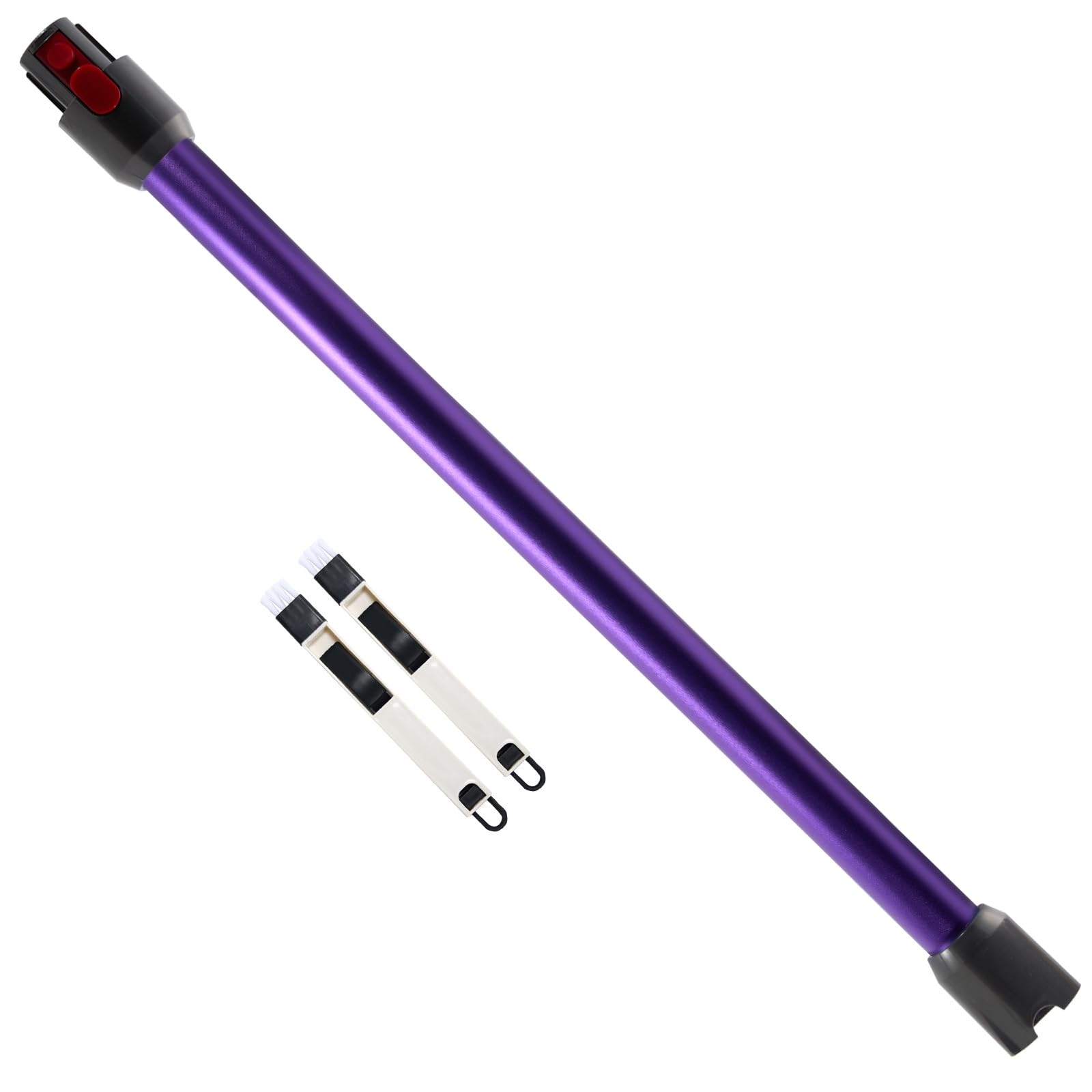 Cheerhom Rura teleskopowa, rura przedłużająca, rura kompatybilna z Dyson V7, V8, V10, V11, V15, odkurzacz do miotły, długość 73 cm, przedłużenie drążka do Dyson z dwiema małymi szczotkami, fioletowa